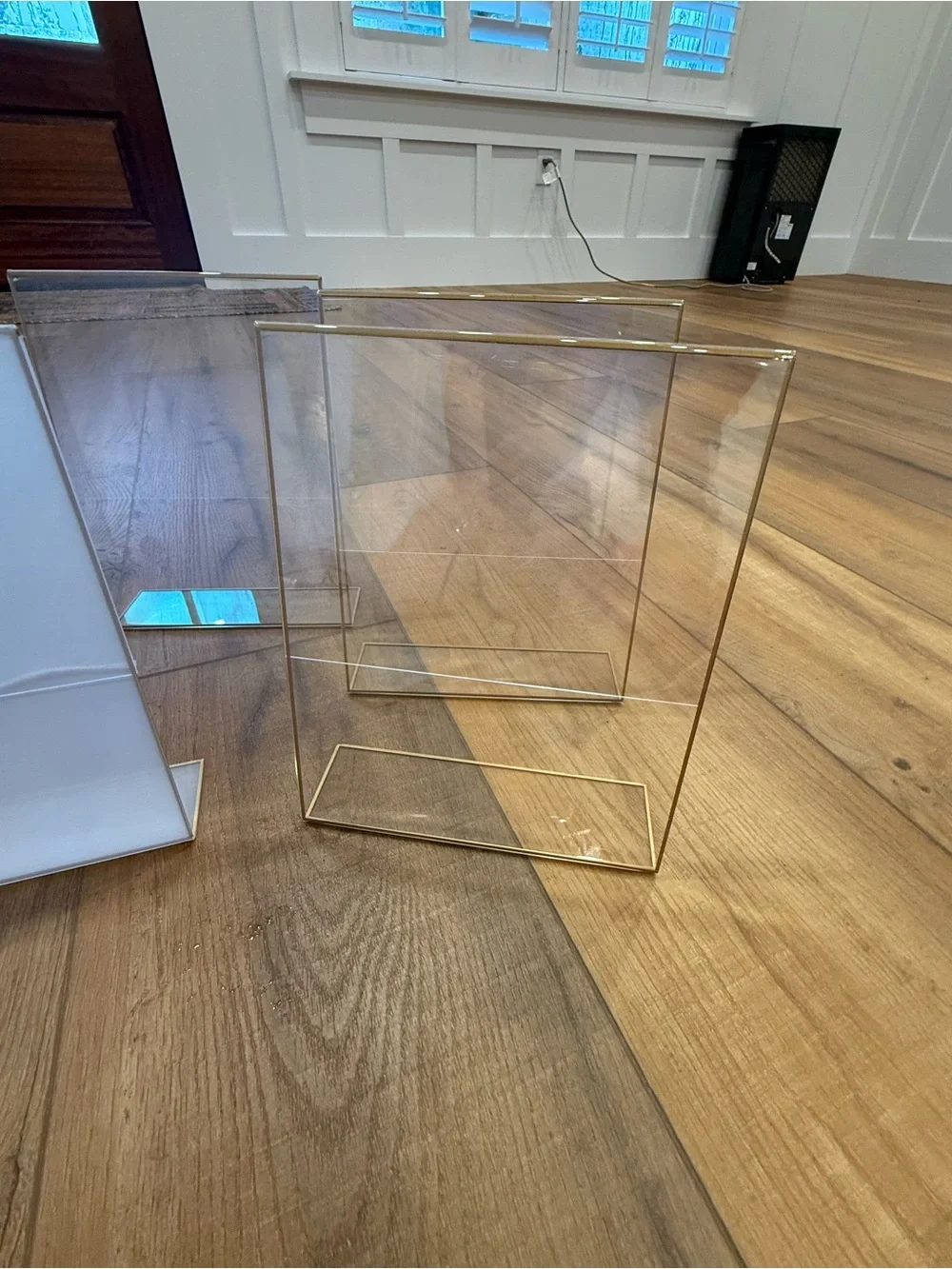 Clear Acrylic Photo Frame - White Insert